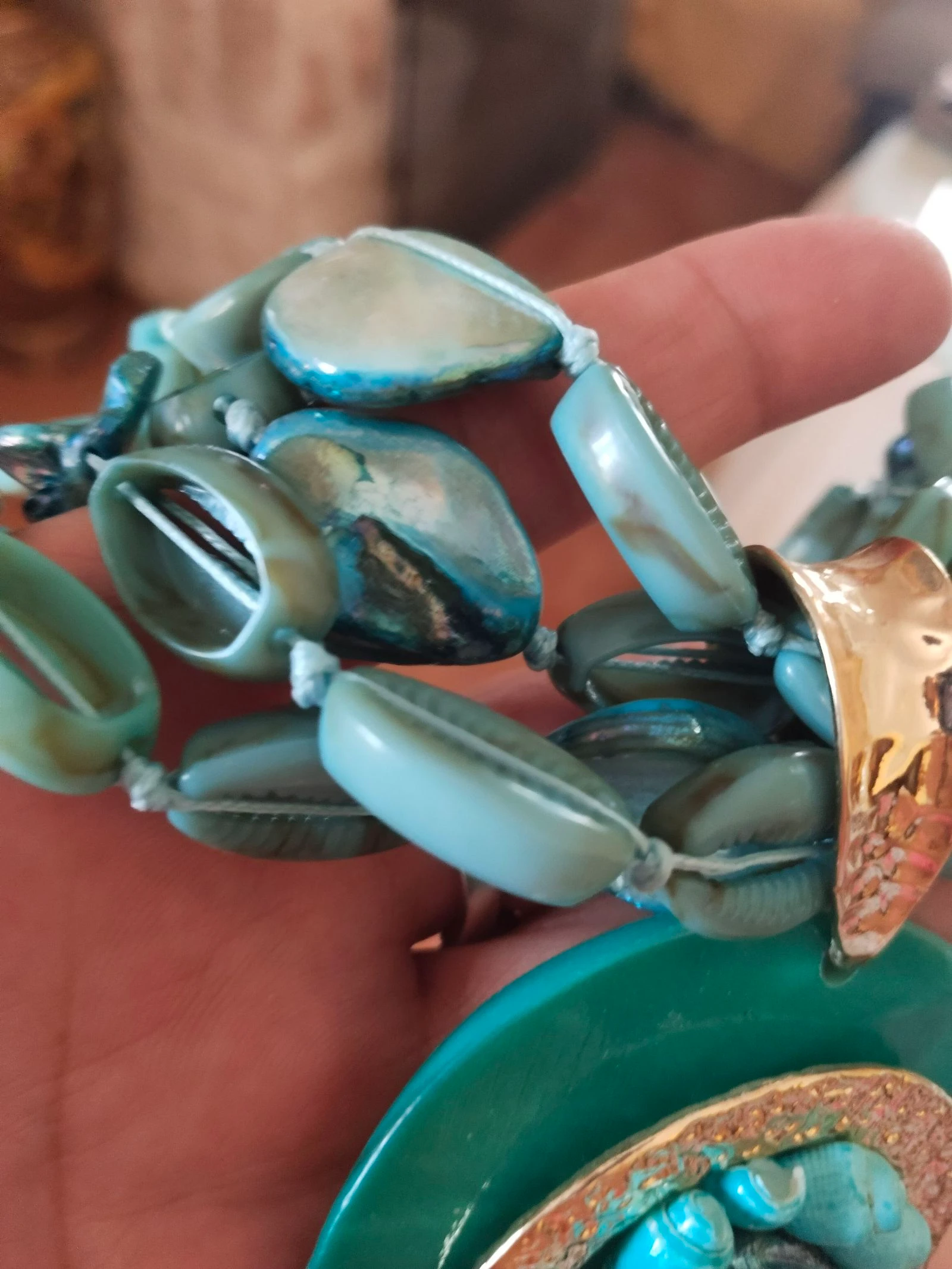 Collar turquesa con abalorios 🐚🩵 – photo 10